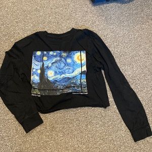 Vincent Van Gogh Starry Night crop top